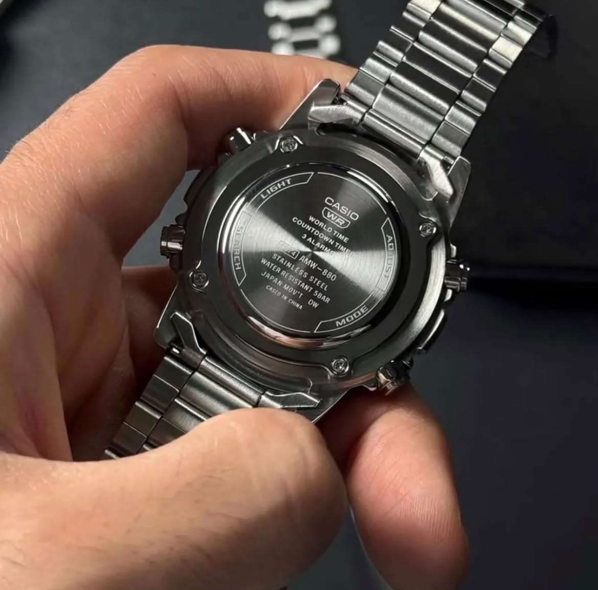 CASIO Stainless Steel Band Analog Digital AMW-880D-1AV