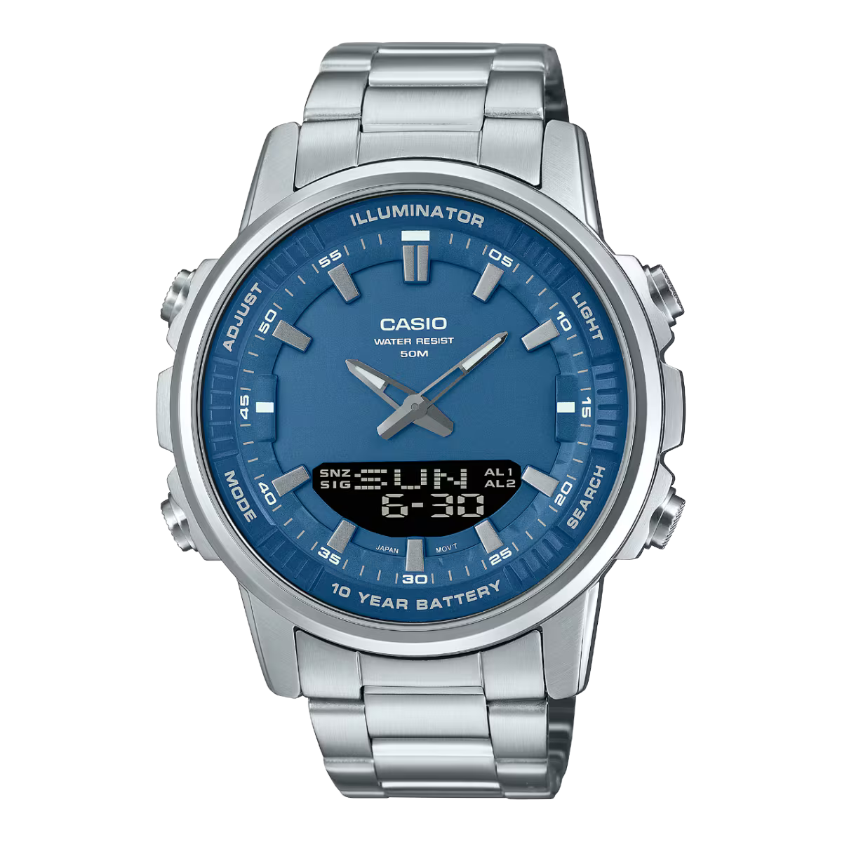 CASIO Stainless Steel Band Analog Digital AMW-880D-1AV