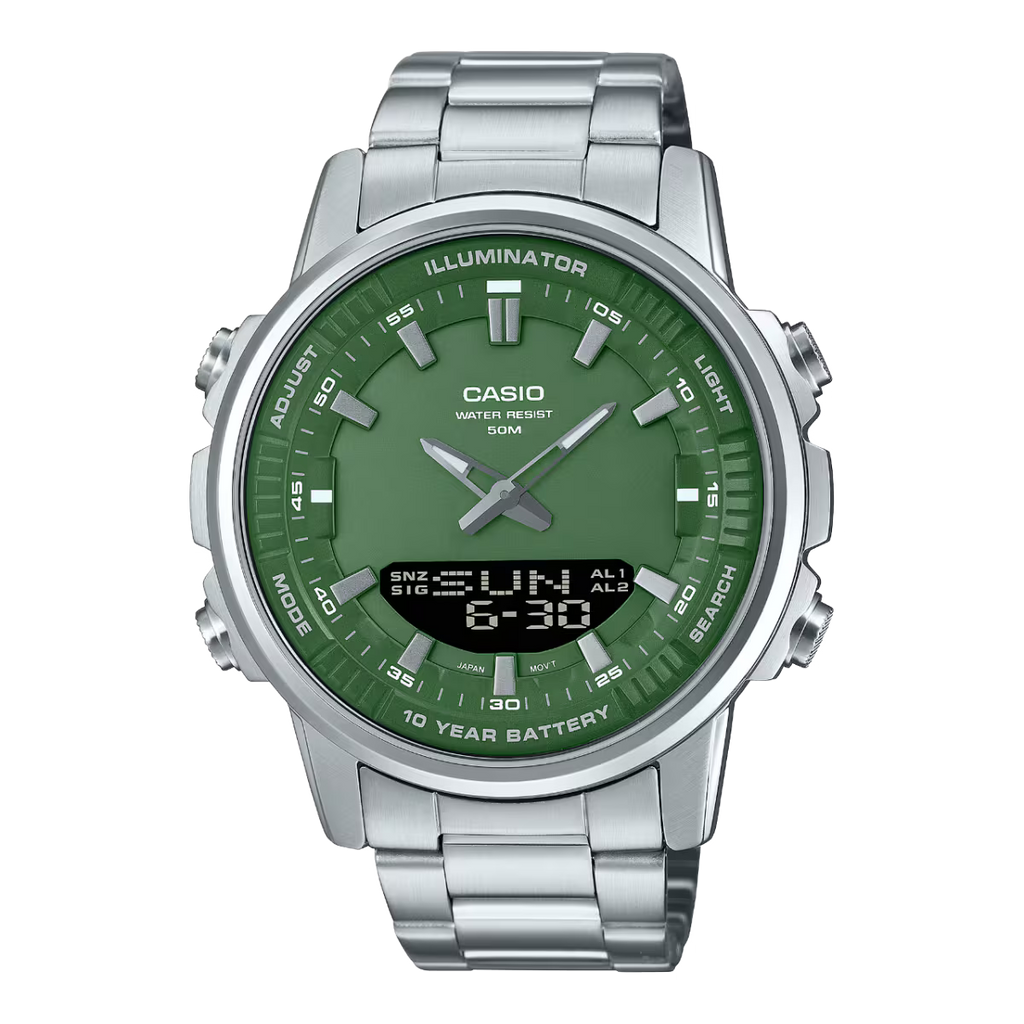 CASIO Stainless Steel Band Analog Digital AMW-880D-1AV