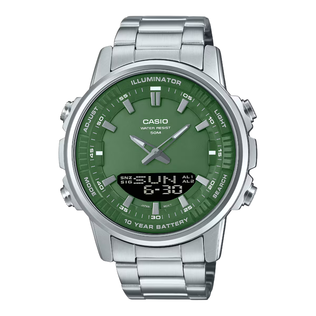 CASIO Stainless Steel Band Analog Digital AMW-880D-1AV