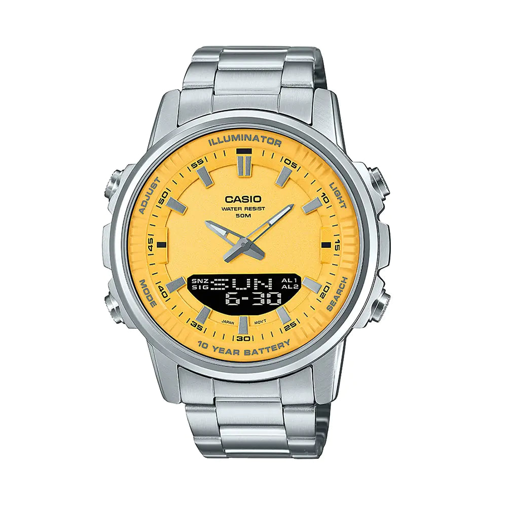 CASIO Stainless Steel Band Analog Digital AMW-880D-1AV
