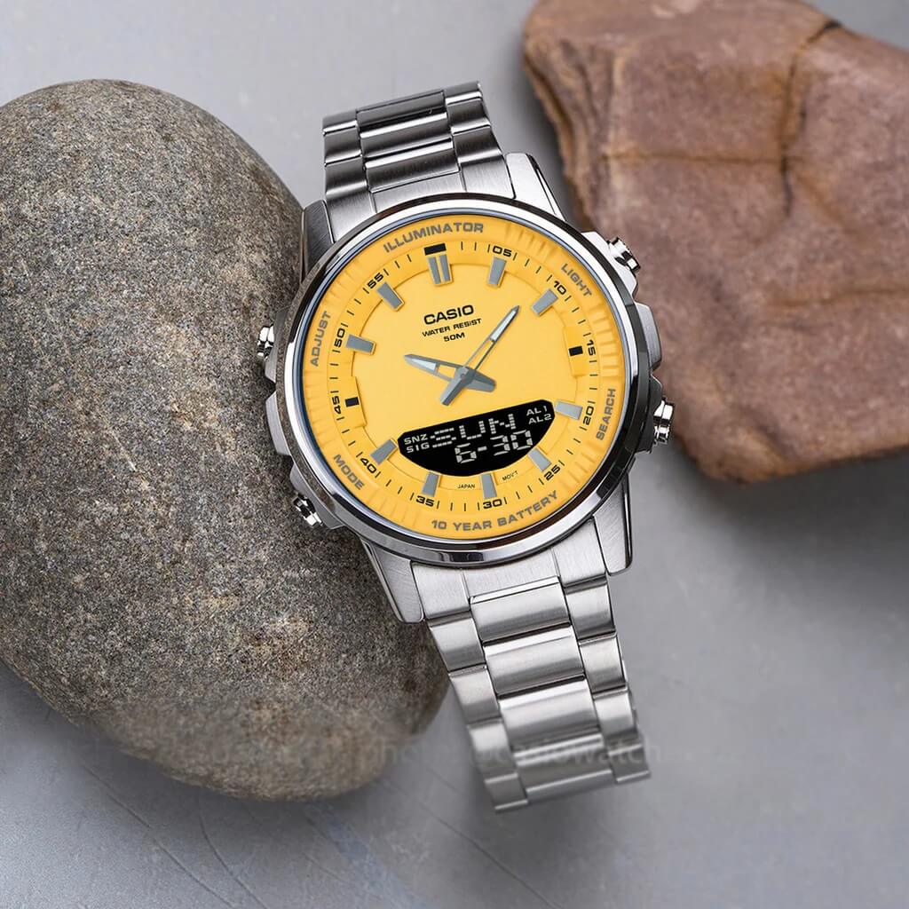 CASIO Stainless Steel Band Analog Digital AMW-880D-1AV