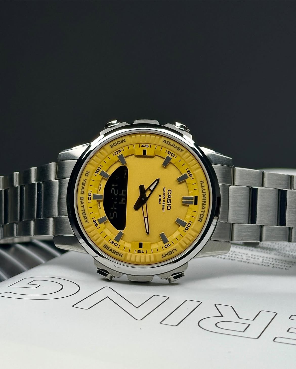 CASIO Stainless Steel Band Analog Digital AMW-880D-1AV