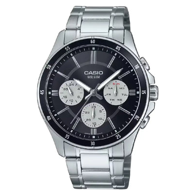 Casio Collection Analog MTP-1374D-1A3 Black Dial Stainless Steel Men's Watch