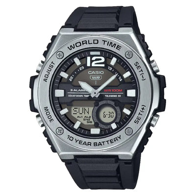 Casio Analog-Digital MWQ-100-1AVDF Black Dial Resin Strap Men's Watch